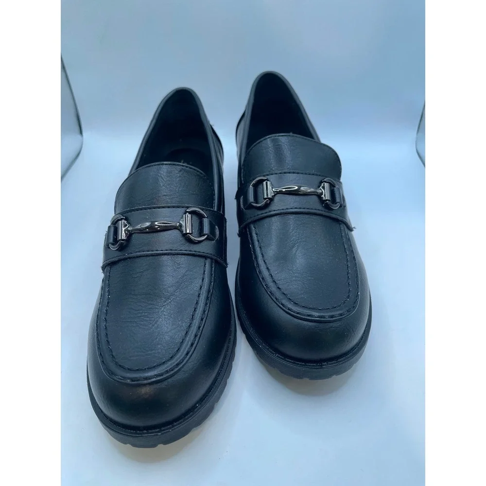 Easy Street Witney Black Bit Loafers Womens 10 M Comfort Wave Lug Sole